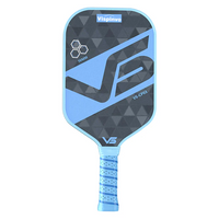 In the couple's fiberglass pickleball set, the blue one is suitable for men
