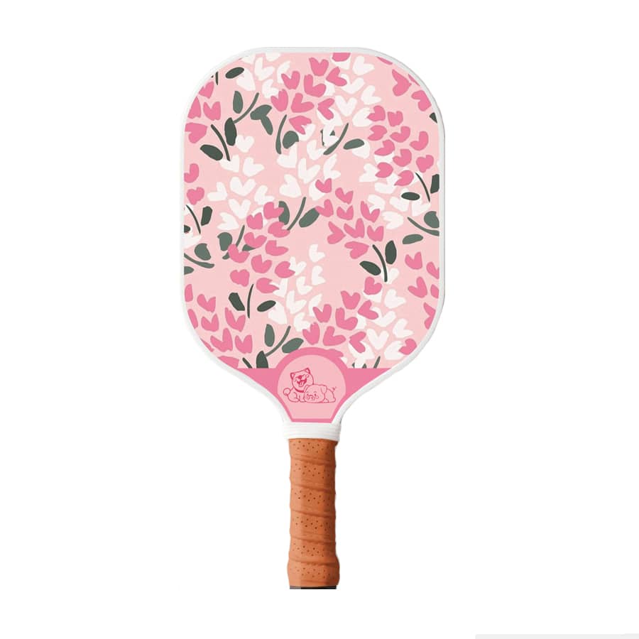 T700 Carbon Fiber Pickleball Paddles with Pink Bellflower Patterns – Stylish Gear for Women Players