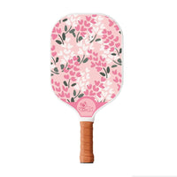 T700 Carbon Fiber Pickleball Paddles with Pink Bellflower Patterns – Stylish Gear for Women Players